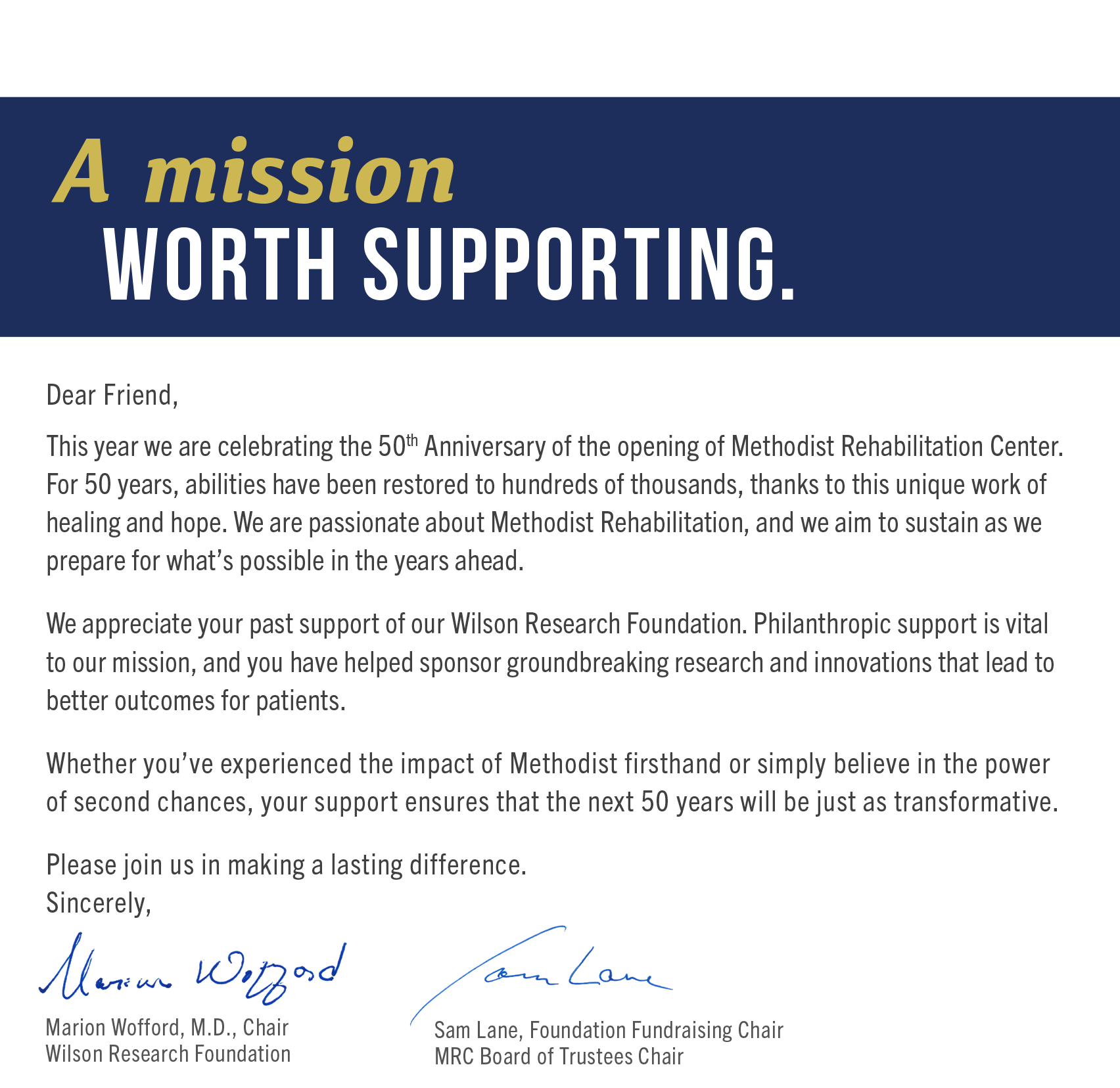 Fundraising Letter