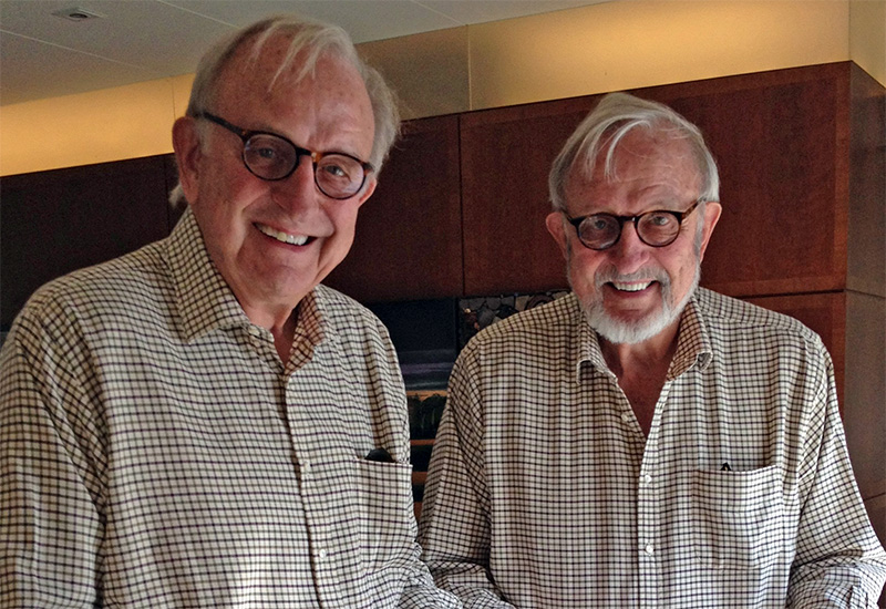 Twin brothers John and Jim Palmer